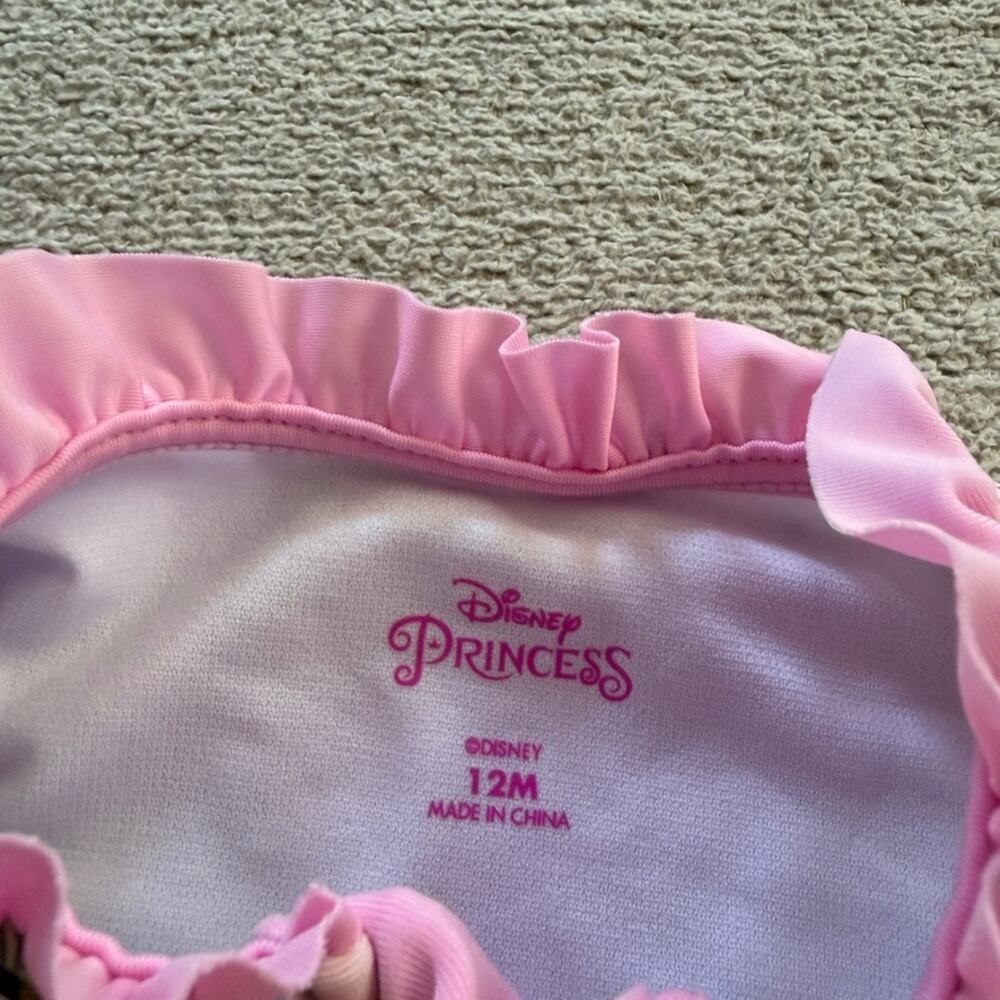 Disney Princess Swimsuit One Piece Girls 12M Pink - Picture 3 of 3